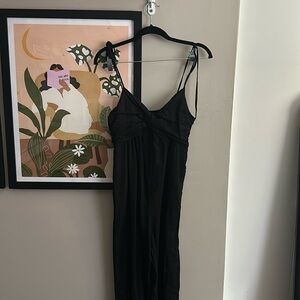 Old Navy Shoulder Tie Cross Front Black Jumpsuit - Size Small